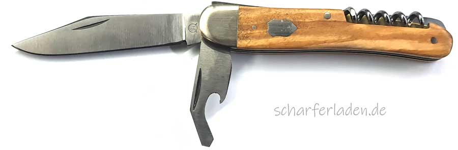 HARTKOPF Model 084 Pocket knife lockable olive wood 3-piece