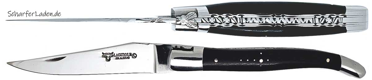 LAGUIOLE EN AUBRAC Pocket Knife Double Blade Ebony Polished