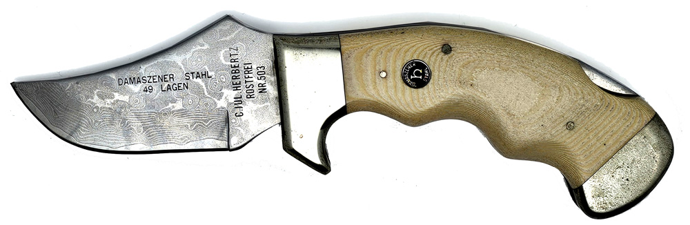 HERBERTZ pocket knife with damascus blade item number 503