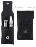 DOVO nail clippers 8 cm DOVO clip case leather black Set of 3