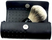 1 Shaving brush Travel Case leather Case EMPTY Made in Germany Solingen